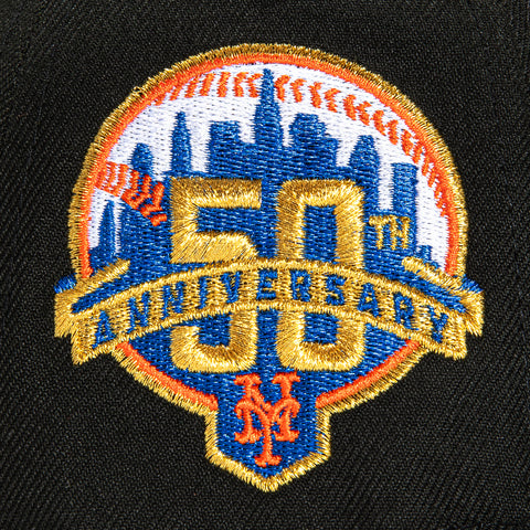 New Era 59Fifty New York Mets 50th Anniversary Patch Hat - Black, White