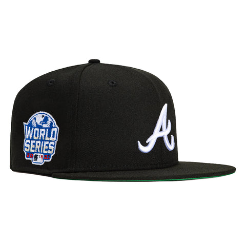 New Era 59Fifty Atlanta Braves 2021 World Series Patch Hat - Black, White