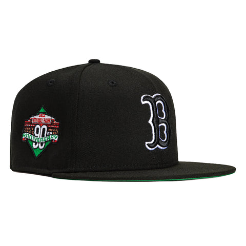 New Era 59Fifty Boston Red Sox 90th Anniversary Stadium Patch Hat - Black, White