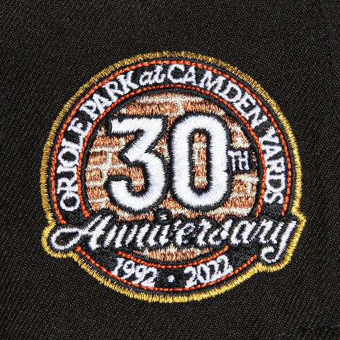 New Era 59Fifty Baltimore Orioles 30th Anniversary Stadium Patch Alternate Hat - Black, White