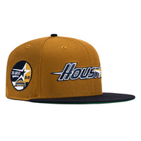 New Era 59Fifty Houston Astros 60th Anniversary Patch Word Hat - Khaki, Navy