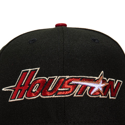 New Era 59Fifty Houston Astros 50th Anniversary Patch Word Hat - Black, Brick