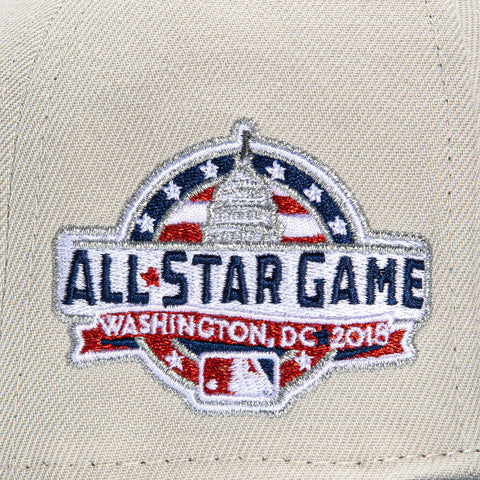 New Era 59Fifty Washington Nationals 2018 All Star Game Patch Hat - Stone, Light Navy