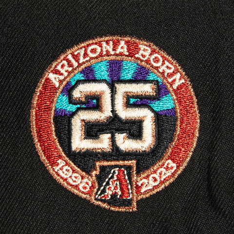 New Era 59Fifty Arizona Diamondbacks 25th Anniversary Patch A Hat - Black, White