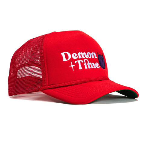 Field Grade Demon Time Trucker Snapback Hat - Red