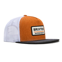 Brixton Palmer Proper Trucker Snapback Hat - Orange, Black