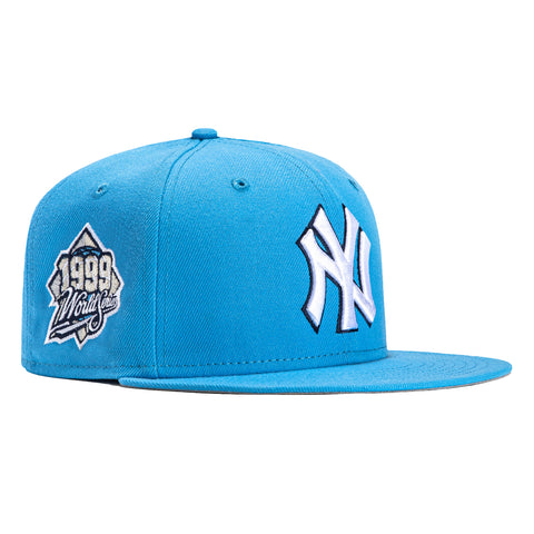New Era 59Fifty Sky Blue New York Yankees 1999 World Series Patch Hat – Hat  Club