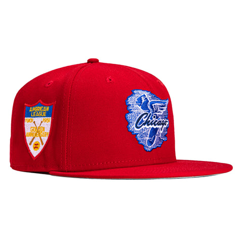 New Era 59Fifty The Stade Chicago White Sox American League Golden Anniversary Patch Logo Hat - Red