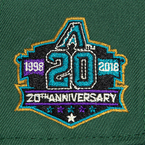 New Era 59Fifty Speed Pack Arizona Diamondbacks 20th Anniversary Patch Snakehead Hat - Green