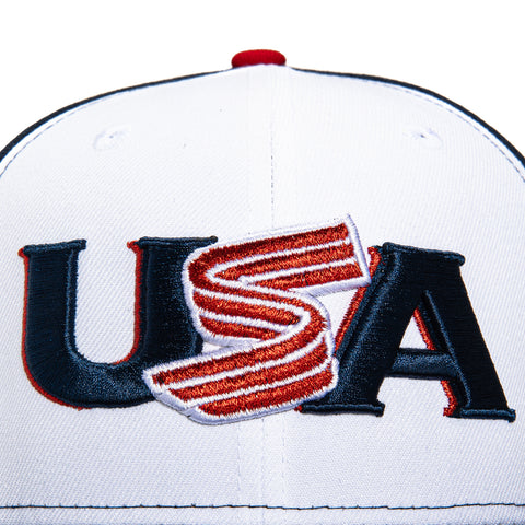 New Era 59Fifty USA World Baseball Classic Jersey Rail Hat - White, Navy