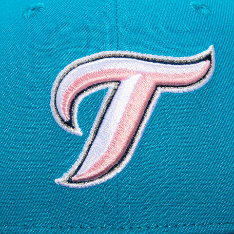 New Era 59Fifty Toronto Blue Jays 30th Anniversary Patch Pink UV Hat - Neon Blue, Navy