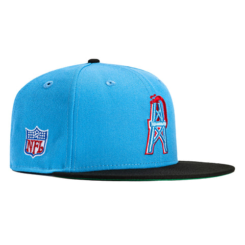 New Era 59Fifty Satin Stitch Houston Oilers Logo Patch Word Hat - Ligh – Hat  Club