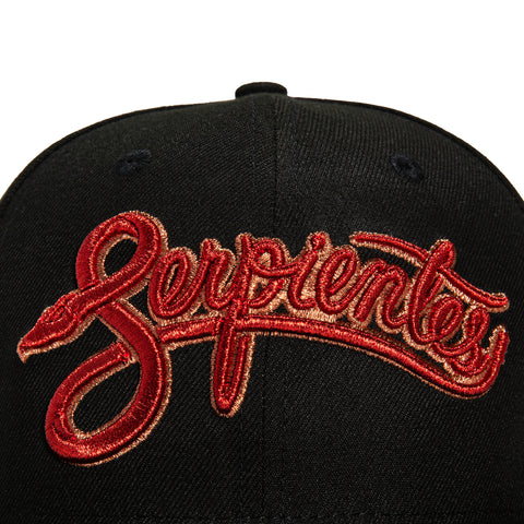 New Era 59Fifty Arizona Diamondbacks 25th Anniversary Patch Serpientes Hat - Black, Red, Metallic Copper