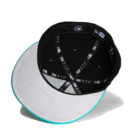 New Era 59Fifty Miami Marlins 30th Anniversary Patch Word Hat - Black, Teal