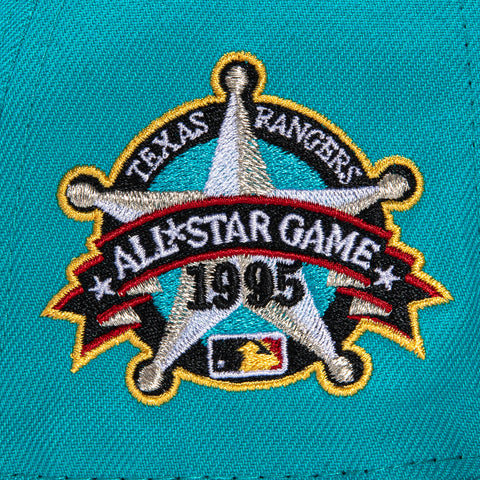 New Era 59Fifty Texas Rangers 1995 All Star Game Patch Hat - Teal, Black, Gold