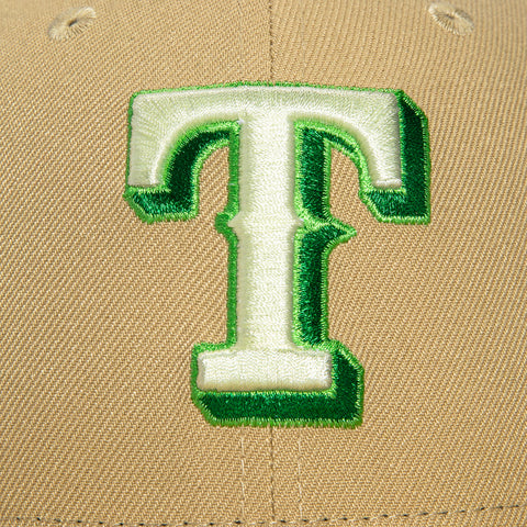 New Era 59Fifty Texas Rangers 1995 All Star Game Patch Hat - Tan, Green, Lime Green
