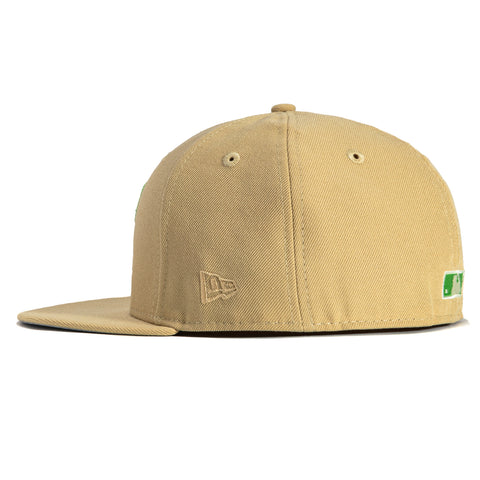 New Era 59Fifty Texas Rangers 1995 All Star Game Patch Hat - Tan, Green, Lime Green