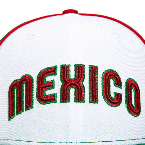 New Era 59Fifty Mexico World Baseball Classic Jersey Rail Hat - White, Kelly