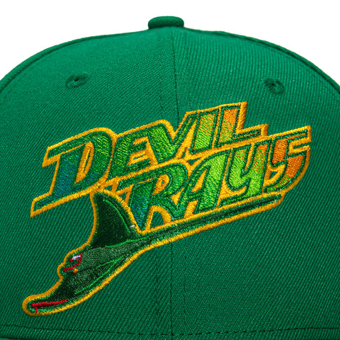 New Era 59Fifty Tampa Bay Rays 25th Anniversary Patch Logo Hat - Green, Orange