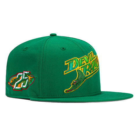 New Era 59Fifty Tampa Bay Rays 25th Anniversary Patch Logo Hat - Green, Orange