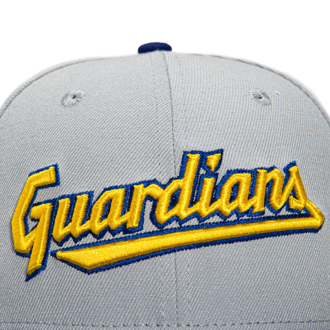 New Era 59Fifty Cleveland Guardians Progressive Field Patch Hat - Grey, Royal, Gold
