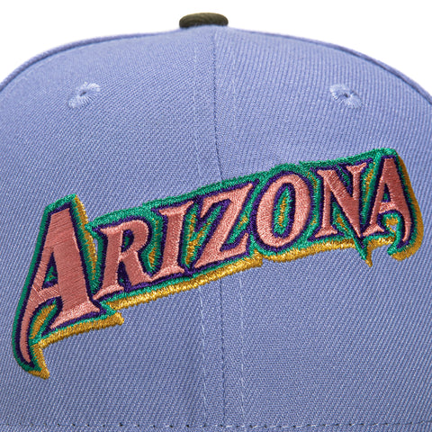 New Era 59Fifty Arizona Diamondbacks Inaugural Patch Word Hat - Lavender, Olive
