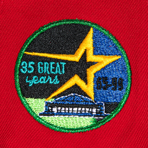 New Era 59Fifty Houston Astros 35th Anniversary Stadium Patch Logo Hat - Red, Storm Grey
