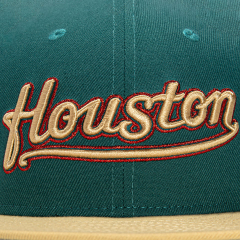 New Era 59Fifty Houston Astros Minute Made Park Patch Word Hat - Green, Tan, Red