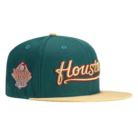 New Era 59Fifty Houston Astros Minute Made Park Patch Word Hat - Green, Tan, Red