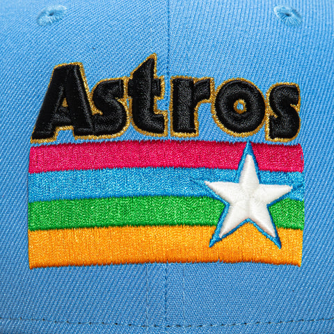 New Era 59Fifty Houston Astros 2022 World Series Patch BP Hat - Light Blue, Gold