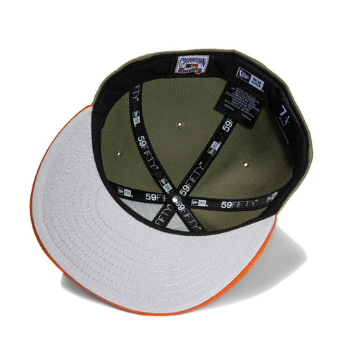 New Era 59Fifty Houston Astros 45th Anniversary Patch Logo Hat - Olive, Burnt Orange