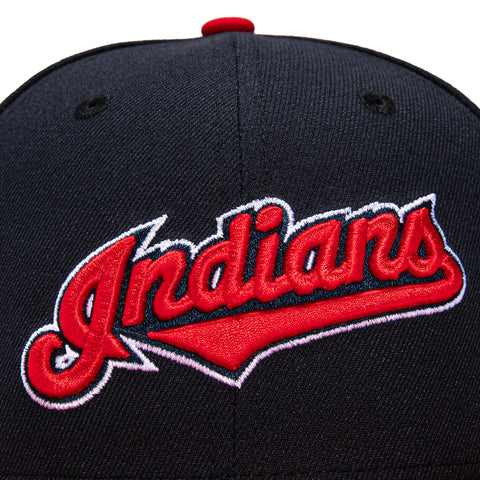 New Era 59Fifty Cleveland Guardians Inaugural Jacobs Field Patch Wordmark Hat - Navy, Red