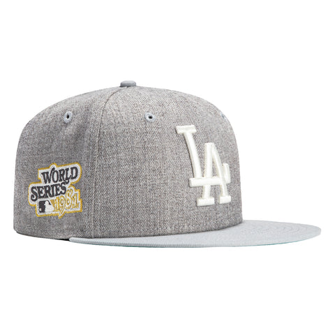 New Era 59Fifty Heather Los Angeles Dodgers 1981 World Series Patch Hat - Grey