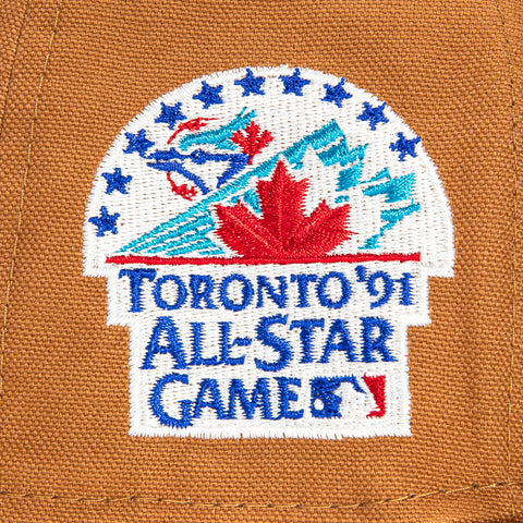 New Era 59Fifty Work Hard Play Hard Toronto Blue Jays 1991 All Star Game Patch Hat - Khaki