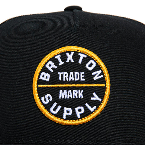 Brixton Oath III Mesh Snapback Hat - Black