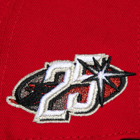 New Era 59Fifty Tampa Bay Rays 25th Anniversary Patch Alternate Hat - Red, Black