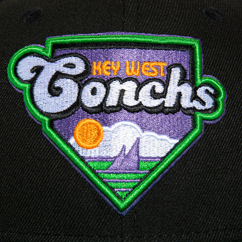 New Era 59Fifty Key West Conchs Hat - Black, Kelly, Purple