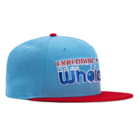 New Era 59Fifty Eugene Emeralds Exploding Whales Word Hat - Light Blue, Red