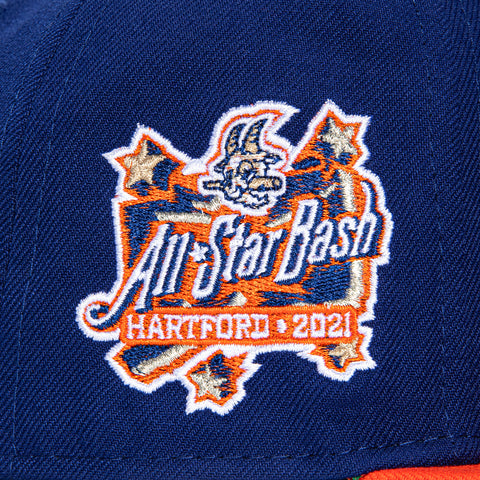 New Era 59Fifty Hartford Yard Goats 2021 All Star Game Patch Hat - Royal, Orange