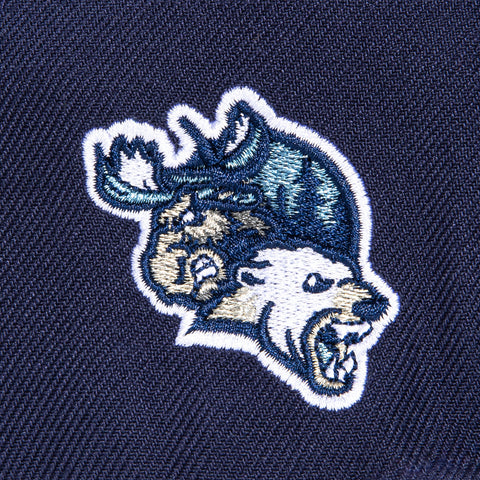 New Era 59Fifty Manitoba Moose Logo Patch Hat - Light Navy, Light Blue