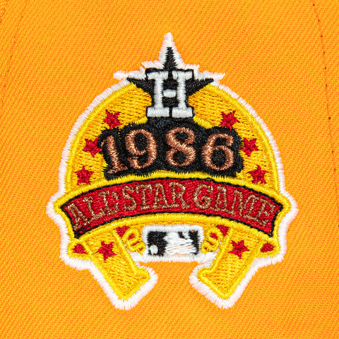 New Era 59Fifty Houston Astros 1986 All Star Game Patch Hat - Light Orange, Black