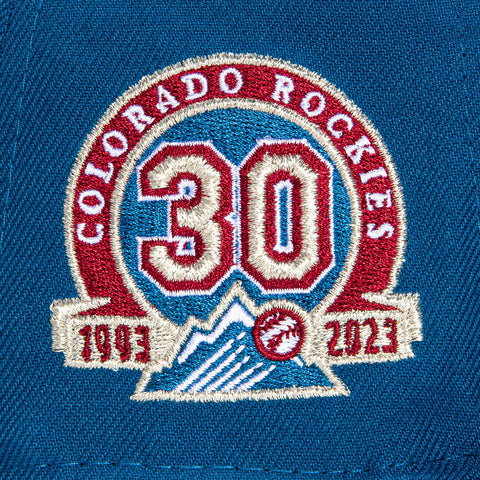 New Era 59Fifty Colorado Rockies 30th Anniversary Patch City Connect Hat - Indigo, Cardinal