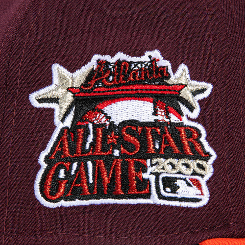New Era 59Fifty Atlanta Braves 2000 All Star Game Patch Hat - Maroon, Orange