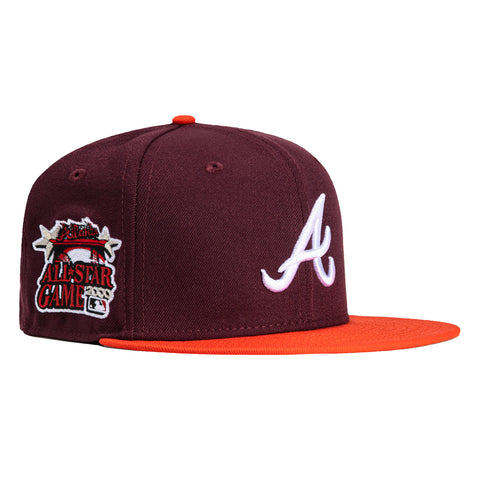 New Era 59Fifty Atlanta Braves 2000 All Star Game Patch Hat - Maroon, Orange