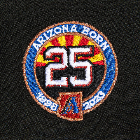 New Era 59Fifty Arizona Diamondbacks 25th Anniversary Patch Word Hat - Black, Cardinal, Royal, Metallic Copper