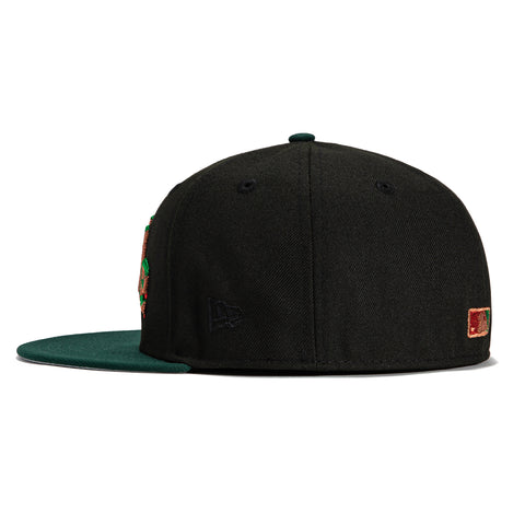 New Era 59Fifty Seattle Mariners City Connect Patch Word Hat - Black, Green, Red, Metallic Copper