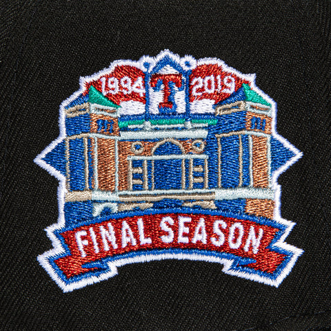 New Era 59Fifty Texas Rangers Final Season Patch Word Hat - Black, Royal