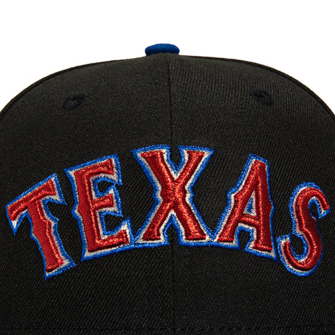 New Era 59Fifty Texas Rangers Final Season Patch Word Hat - Black, Royal