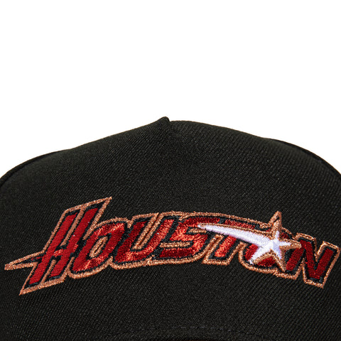 New Era 9Forty A-Frame Houston Astros 40th Anniversary Patch Snapback Word Hat - Black, Brown