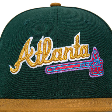 New Era 59Fifty Atlanta Braves 1996 World Series Patch Word Hat - Green, Khaki